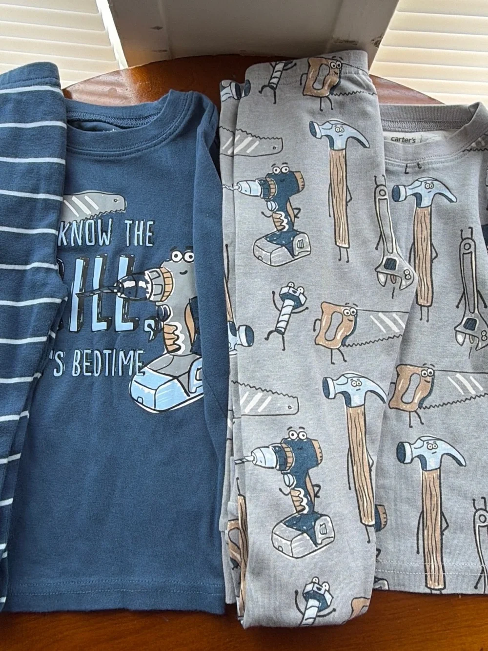 Carter's Blue & Gray Construction Print 2-Piece Pajama Set- 3 years-3t/3A